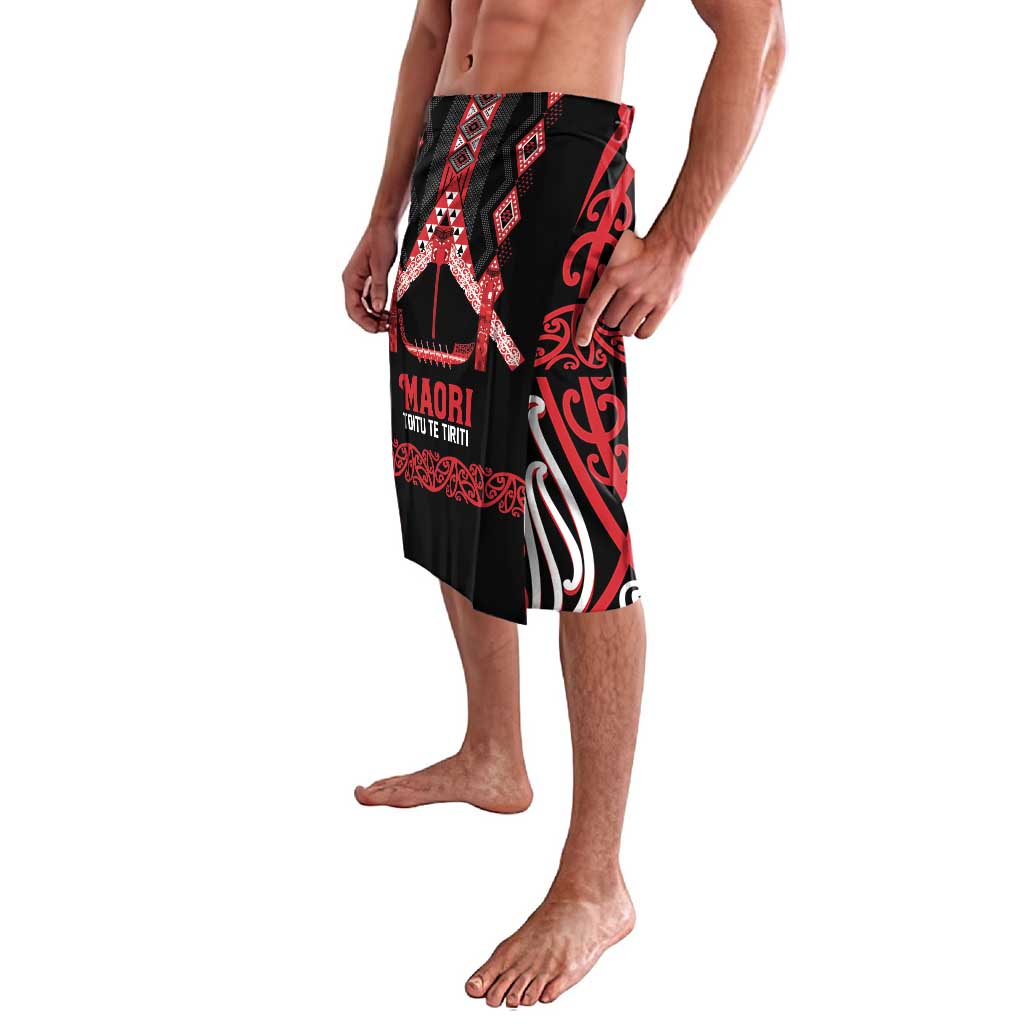 Toitu Te Tiriti Waitangi Lavalava Black Wharenui House - Polynesian Pride