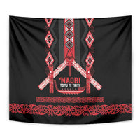 Toitu Te Tiriti Waitangi Tapestry Black Wharenui House LT9 - Polynesian Pride