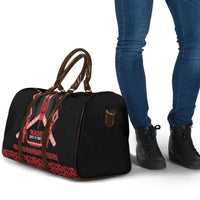 Toitu Te Tiriti Waitangi Travel Bag Black Wharenui House LT9 - Polynesian Pride