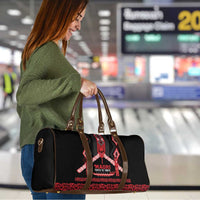 Toitu Te Tiriti Waitangi Travel Bag Black Wharenui House LT9 - Polynesian Pride