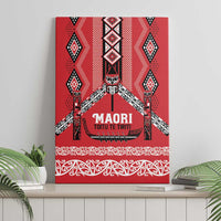 Toitu Te Tiriti Waitangi Canvas Wall Art Red Wharenui House - Polynesian Pride