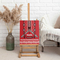 Toitu Te Tiriti Waitangi Canvas Wall Art Red Wharenui House - Polynesian Pride