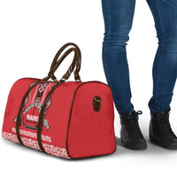 Toitu Te Tiriti Waitangi Travel Bag Red Wharenui House LT9 - Polynesian Pride