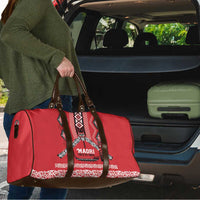 Toitu Te Tiriti Waitangi Travel Bag Red Wharenui House LT9 - Polynesian Pride