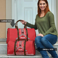 Toitu Te Tiriti Waitangi Travel Bag Red Wharenui House LT9 - Polynesian Pride