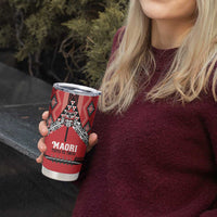 Toitu Te Tiriti Waitangi Tumbler Cup Red Wharenui House - Polynesian Pride