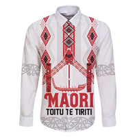Toitu Te Tiriti Waitangi Family Matching Off Shoulder Short Dress and Hawaiian Shirt White Wharenui House - Polynesian Pride