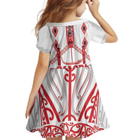 Toitu Te Tiriti Waitangi Family Matching Summer Maxi Dress and Hawaiian Shirt White Wharenui House - Polynesian Pride