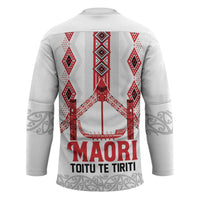 Toitu Te Tiriti Waitangi Hockey Jersey White Wharenui House - Polynesian Pride