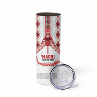 Toitu Te Tiriti Waitangi Skinny Tumbler White Wharenui House LT9 - Polynesian Pride