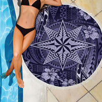 Vintage Tonga Tribal Ngatu Pattern Beach Blanket With Pacific Floral Pink Art