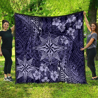 Vintage Tonga Tribal Ngatu Pattern Quilt With Pacific Floral Pink Art LT9 - Polynesian Pride