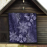 Vintage Tonga Tribal Ngatu Pattern Quilt With Pacific Floral Pink Art LT9 - Polynesian Pride