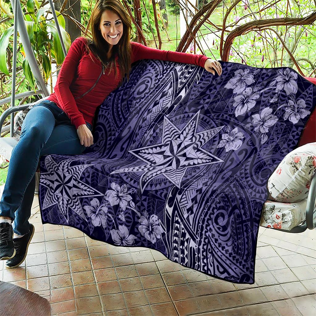 Vintage Tonga Tribal Ngatu Pattern Quilt With Pacific Floral Pink Art LT9 - Polynesian Pride