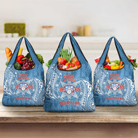 Personalised Tonga Apifo'ou College Grocery Bag Since 1865 Special Kupesi Pattern