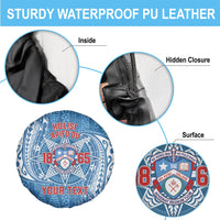 Personalised Tonga Apifo'ou College Spare Tire Cover Since 1865 Special Kupesi Pattern