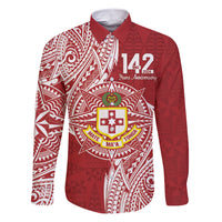 Personalised Kolisi Tonga Atele 142nd Anniversary Family Matching Short Sleeve Bodycon Dress and Hawaiian Shirt Special Kupesi Pattern