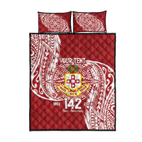 Personalised Kolisi Tonga Atele 142nd Anniversary Quilt Bed Set Special Kupesi Pattern