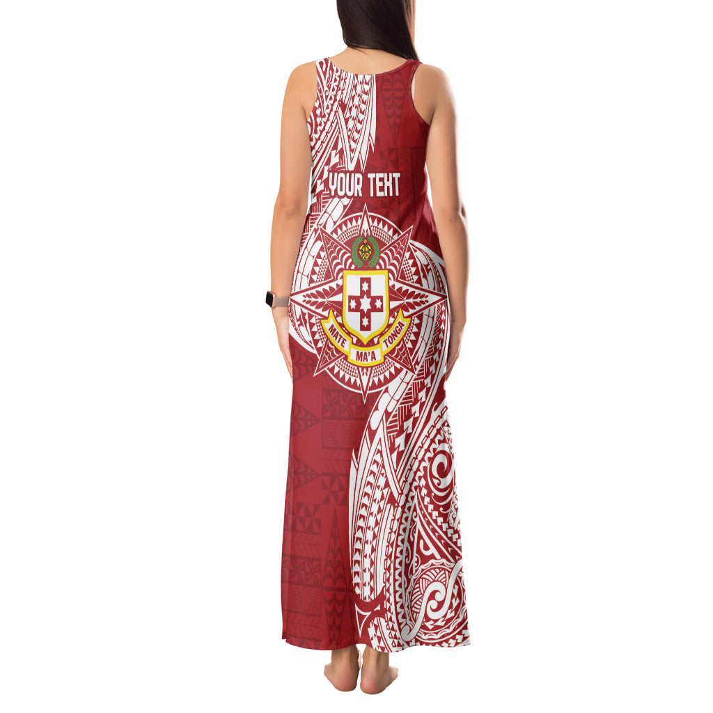 Personalised Kolisi Tonga Atele 142nd Anniversary Tank Maxi Dress Special Kupesi Pattern