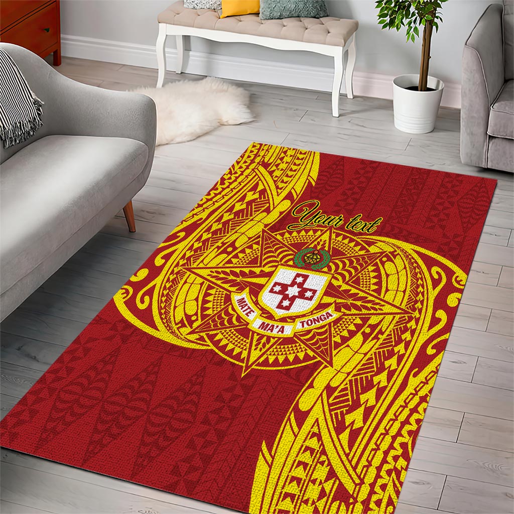 Personalised Kolisi Tonga Atele Area Rug Since 1882 Simple Ngatu Pattern