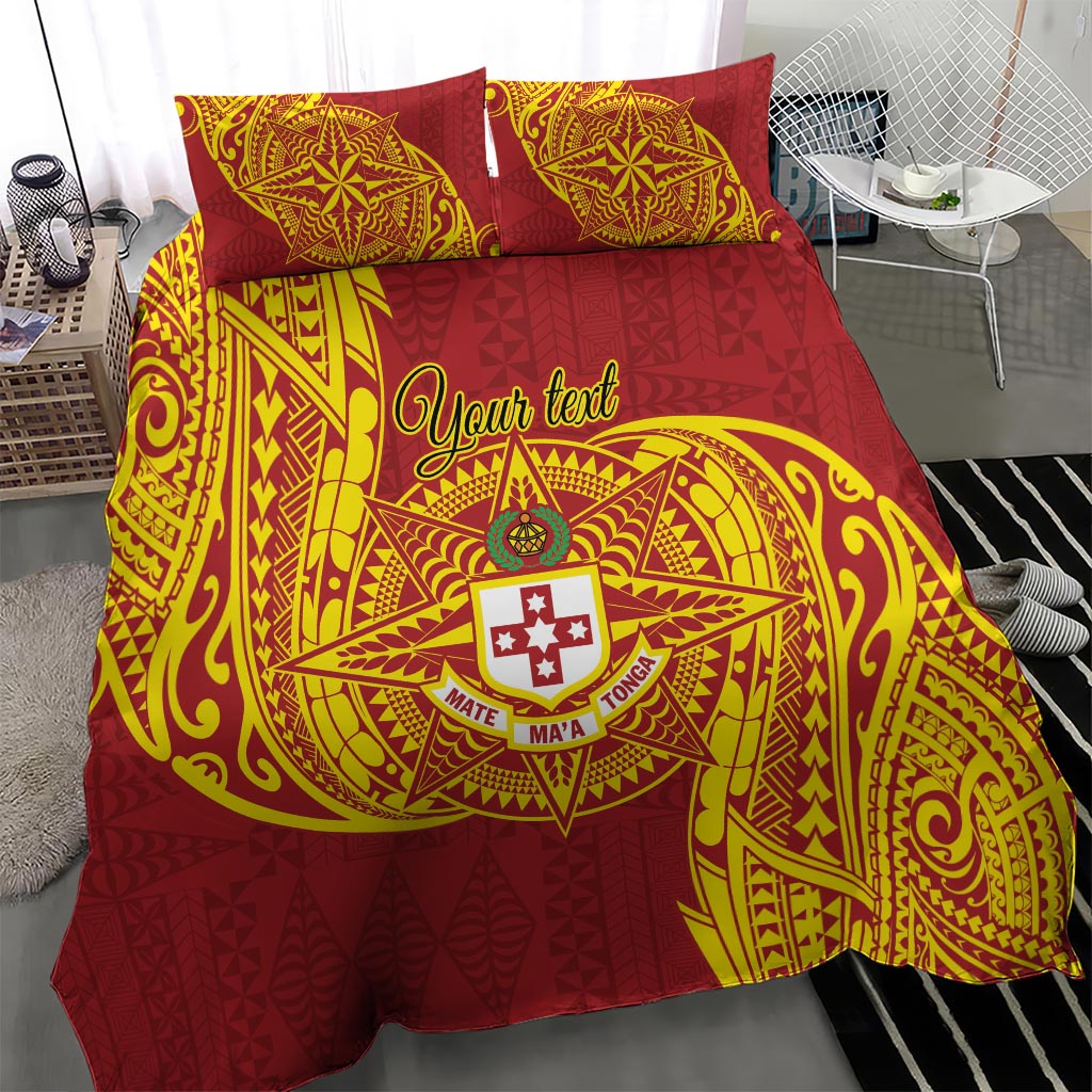 Personalised Kolisi Tonga Atele Bedding Set Since 1882 Simple Ngatu Pattern