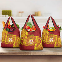 Personalised Kolisi Tonga Atele Grocery Bag Since 1882 Simple Ngatu Pattern