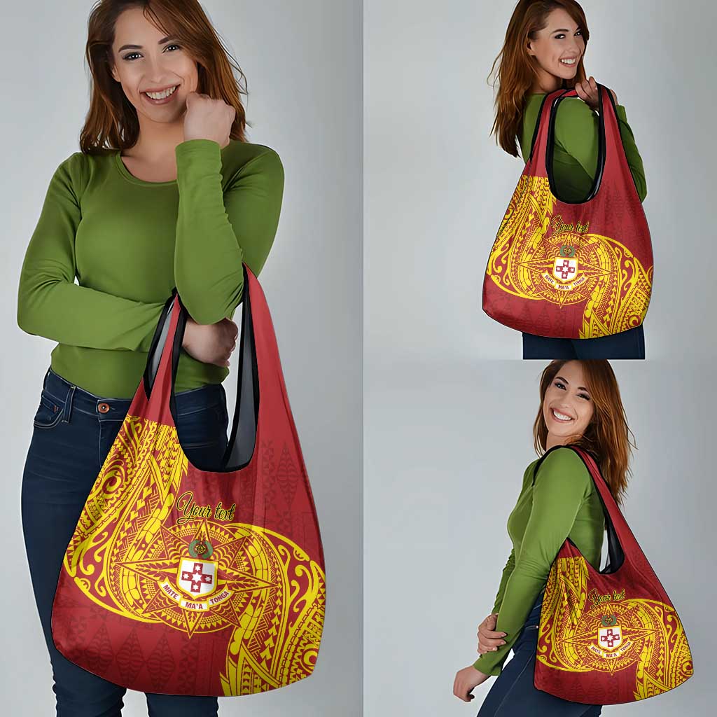 Personalised Kolisi Tonga Atele Grocery Bag Since 1882 Simple Ngatu Pattern