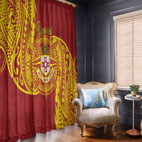 Personalised Kolisi Tonga Atele Window Curtain Since 1882 Simple Ngatu Pattern