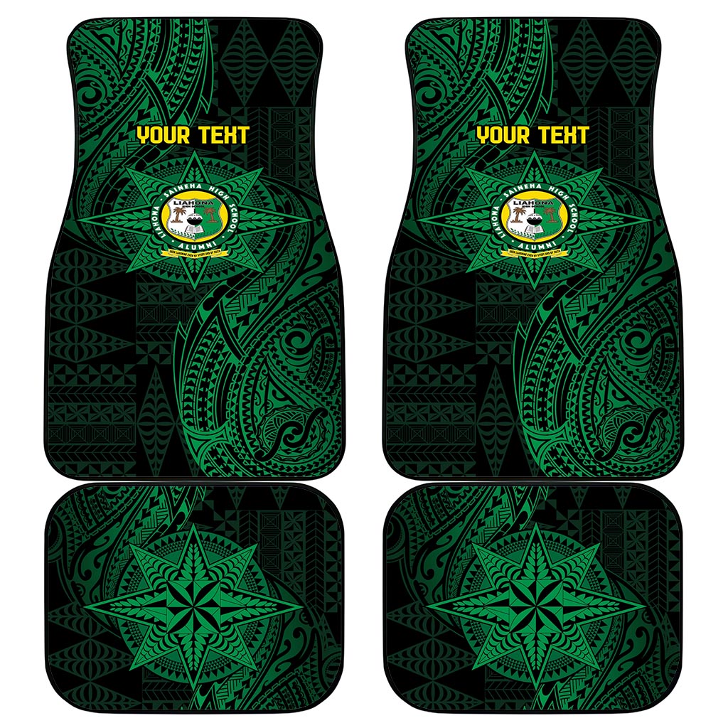 Personalised Tonga Liahona High School 76th Anniversary Car Mats Special Kupesi Pattern
