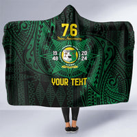 Personalised Tonga Liahona High School 76th Anniversary Hooded Blanket Special Kupesi Pattern
