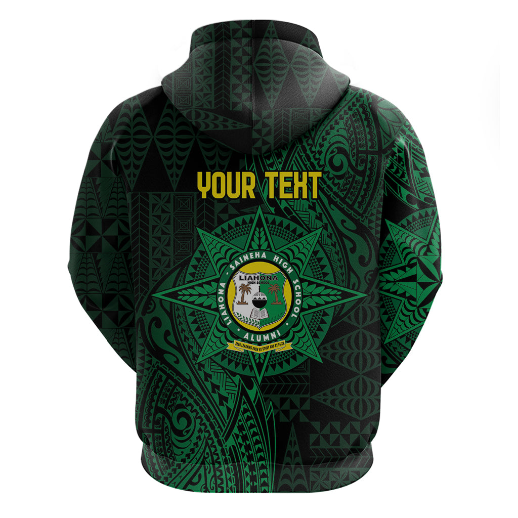 Personalised Tonga Liahona High School 76th Anniversary Hoodie Special Kupesi Pattern