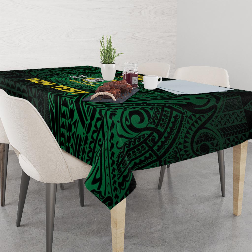 Personalised Tonga Liahona High School 76th Anniversary Tablecloth Special Kupesi Pattern