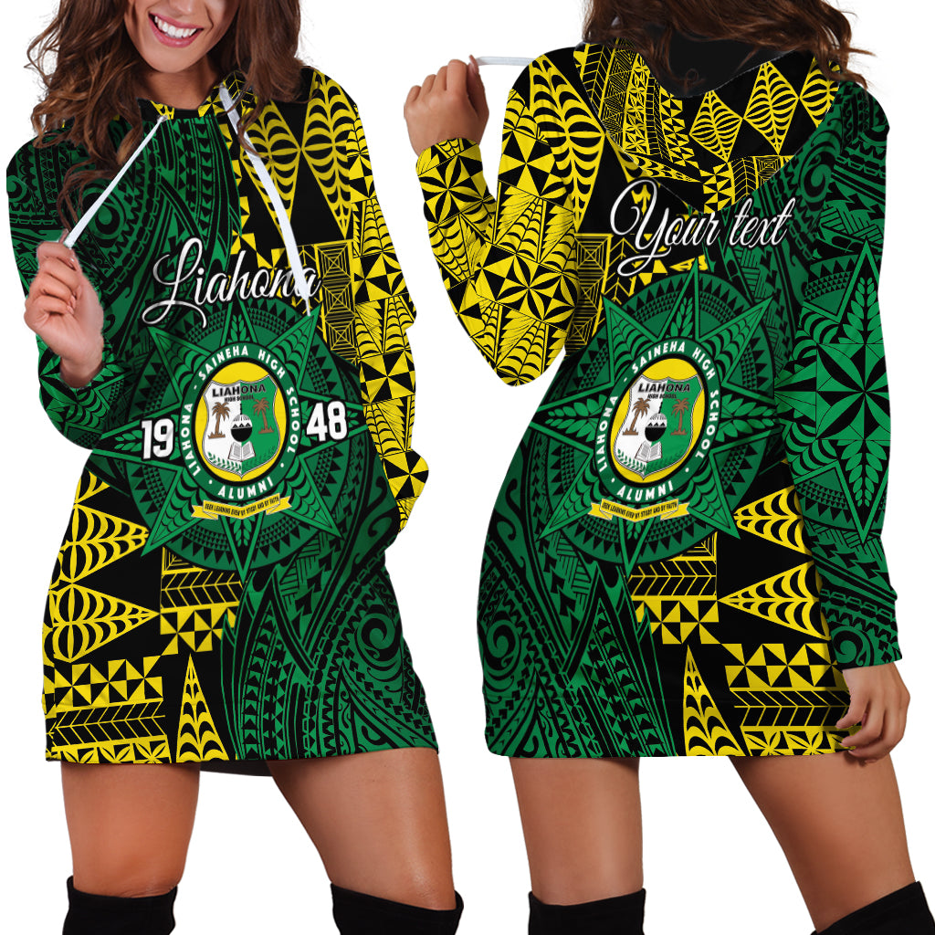 Personalised Tonga Liahona High School Hoodie Dress Since 1948 Special Kupesi Pattern