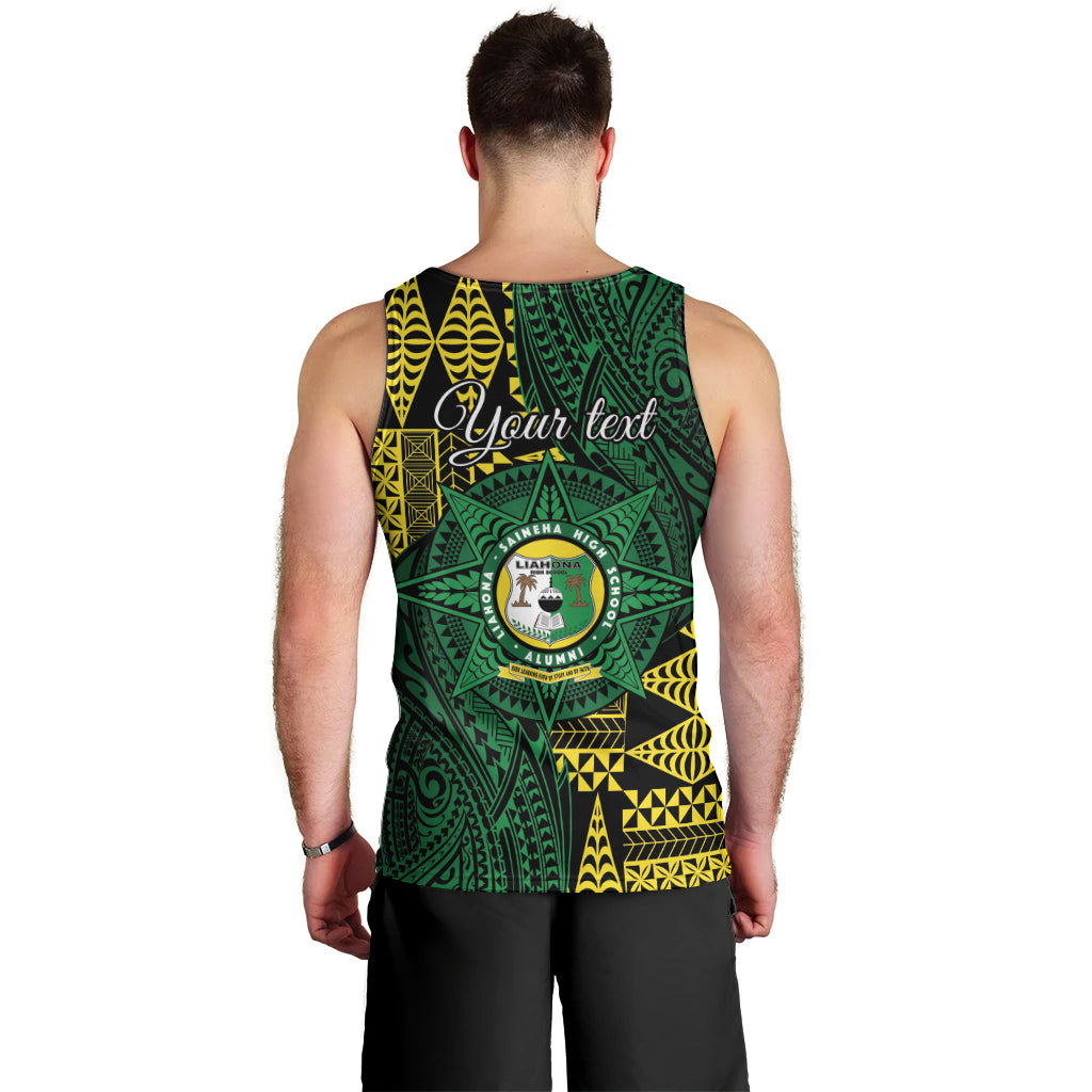 Personalised Tonga Liahona High School Men Tank Top Since 1948 Special Kupesi Pattern