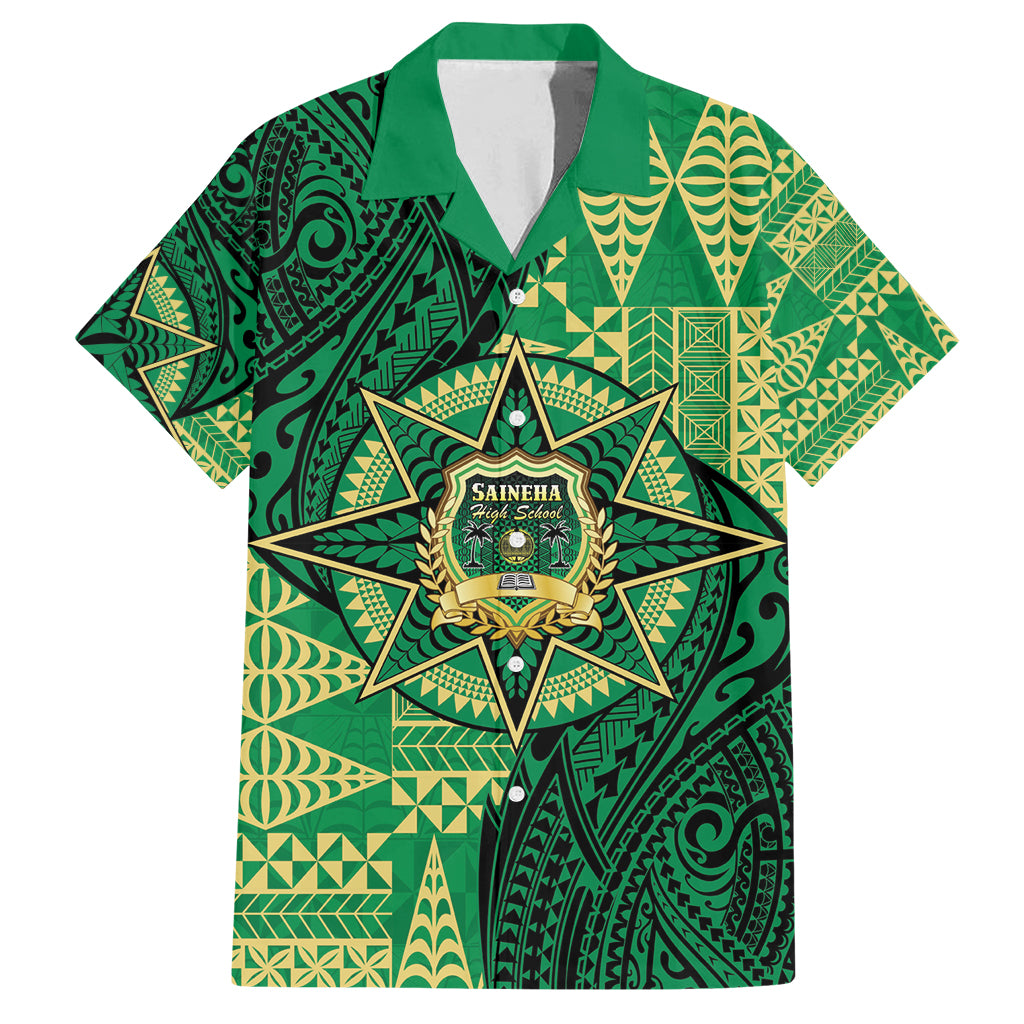 Personalised Tonga Saineha High School Family Matching Summer Maxi Dress and Hawaiian Shirt Since 1978 Special Kupesi Pattern