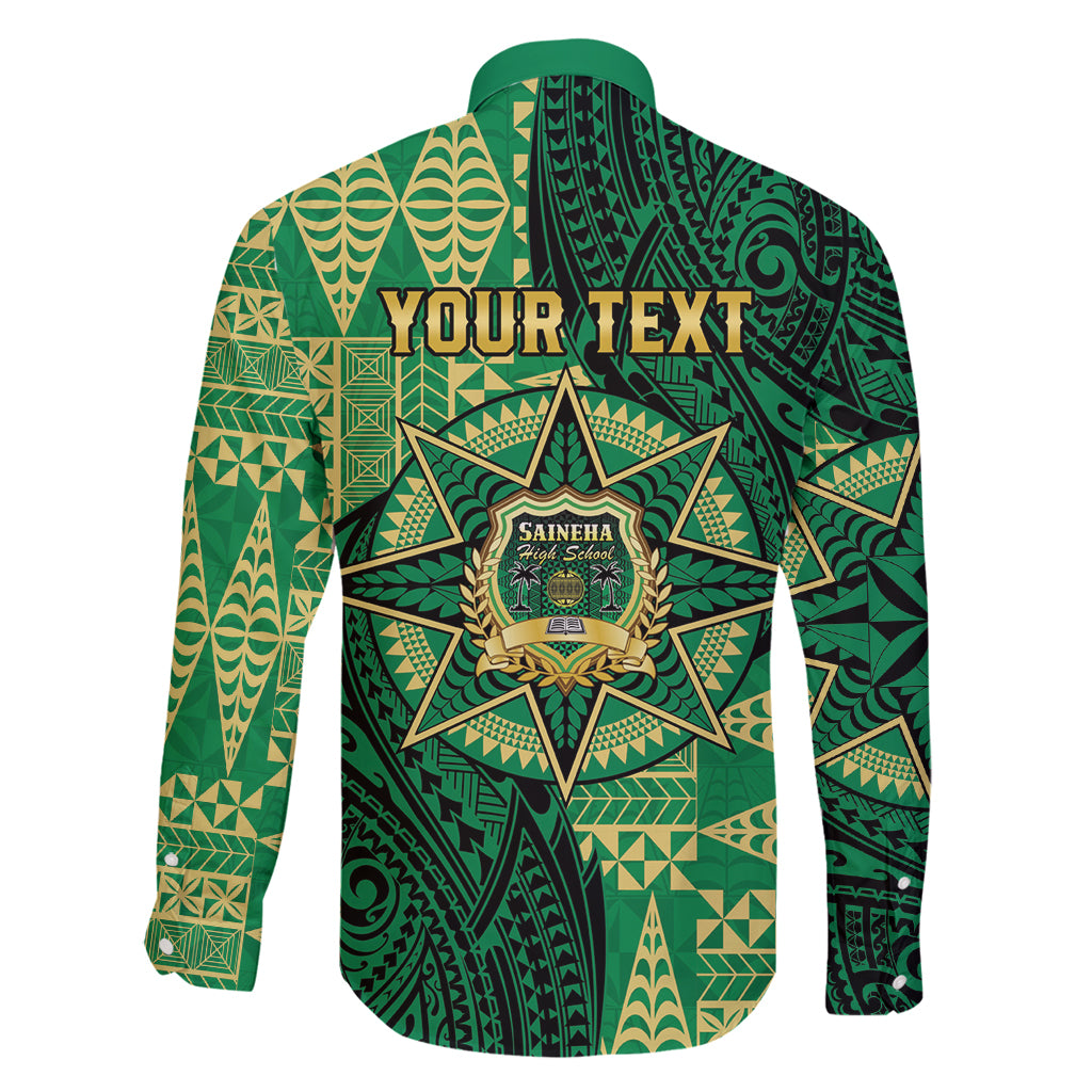 Personalised Tonga Saineha High School Family Matching Tank Maxi Dress and Hawaiian Shirt Since 1978 Special Kupesi Pattern