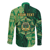 Personalised Tonga Saineha High School Long Sleeve Button Shirt Since 1978 Special Kupesi Pattern