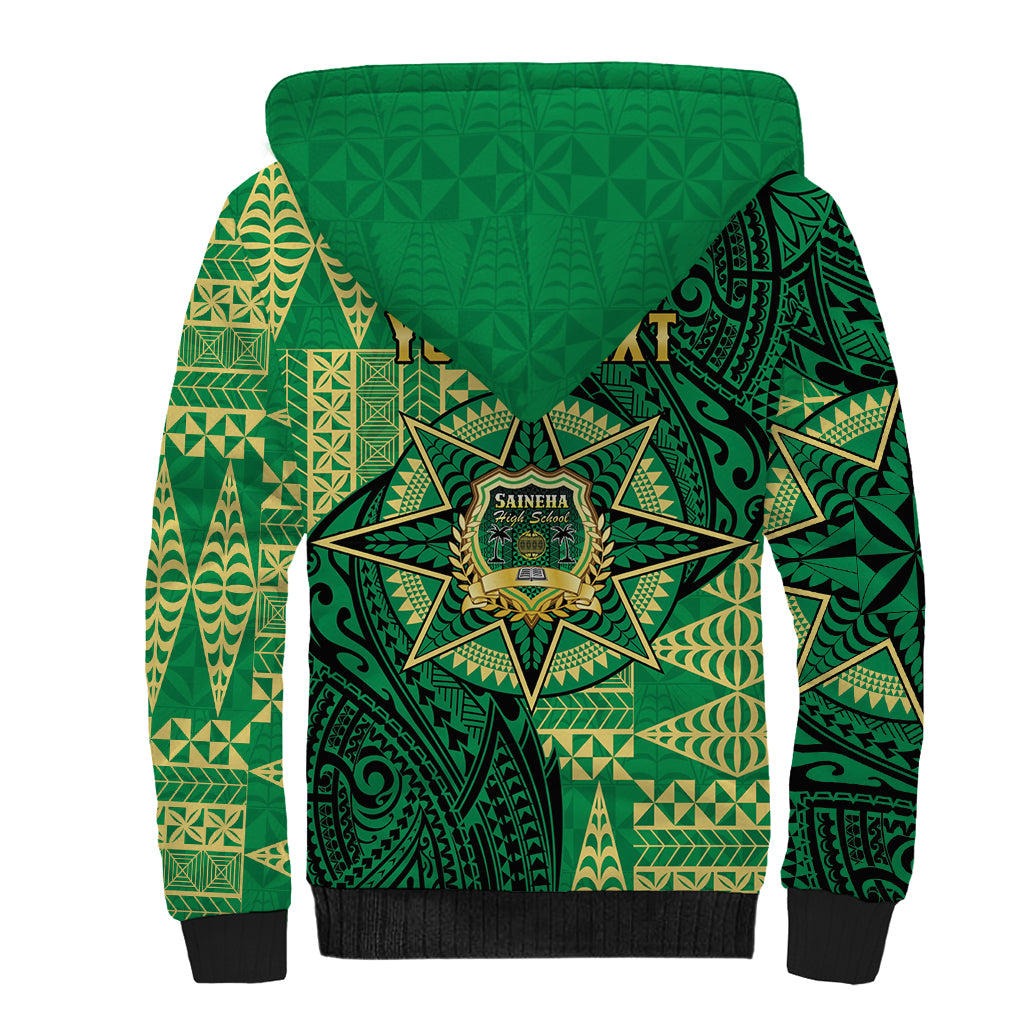 Personalised Tonga Saineha High School Sherpa Hoodie Since 1978 Special Kupesi Pattern