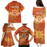 Personalised Tonga Tailulu College Family Matching Puletasi and Hawaiian Shirt Since 1967 Special Kupesi Pattern Version 1
