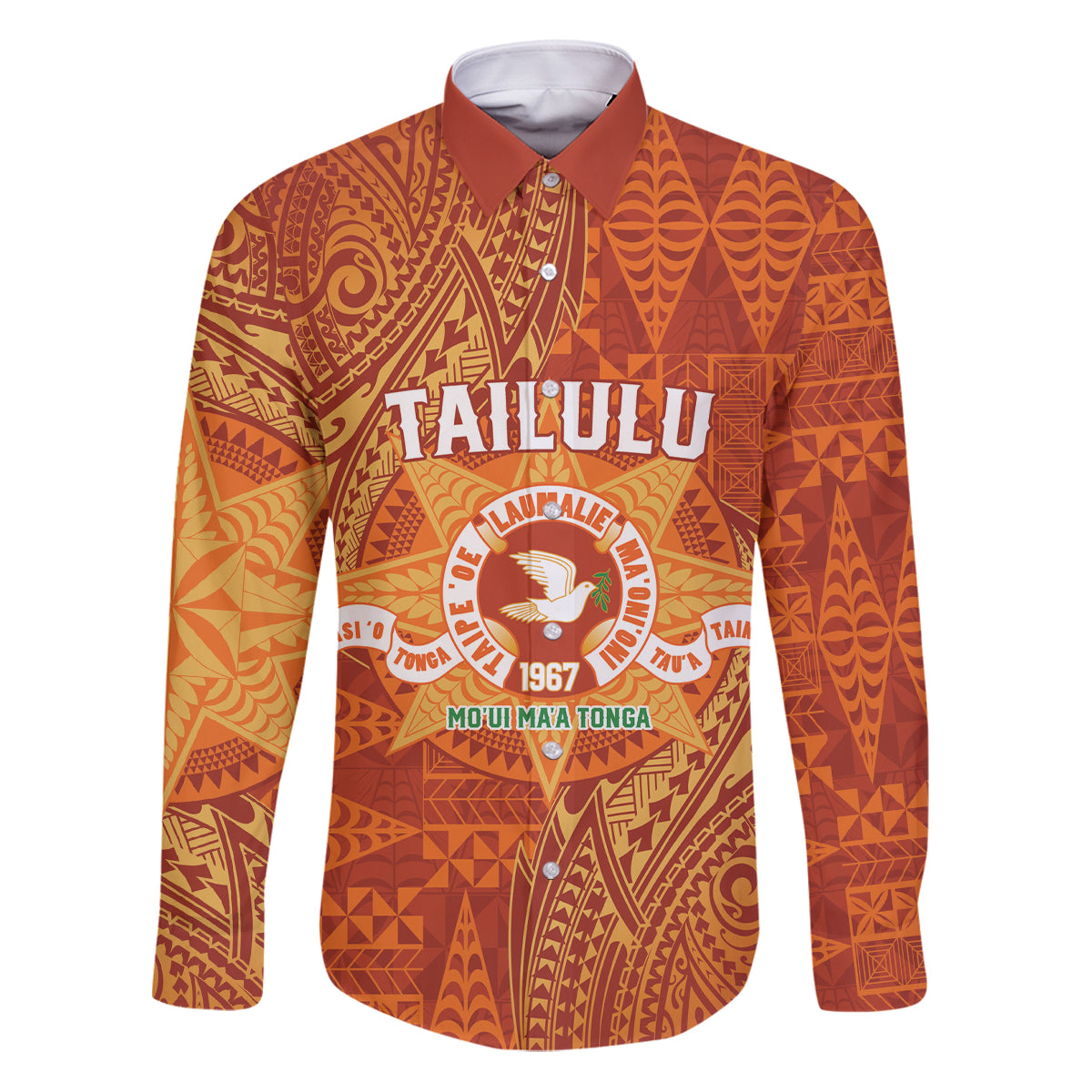 Personalised Tonga Tailulu College Family Matching Puletasi and Hawaiian Shirt Since 1967 Special Kupesi Pattern Version 1