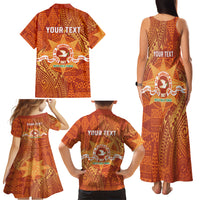 Personalised Tonga Tailulu College Family Matching Tank Maxi Dress and Hawaiian Shirt Since 1967 Special Kupesi Pattern Version 1