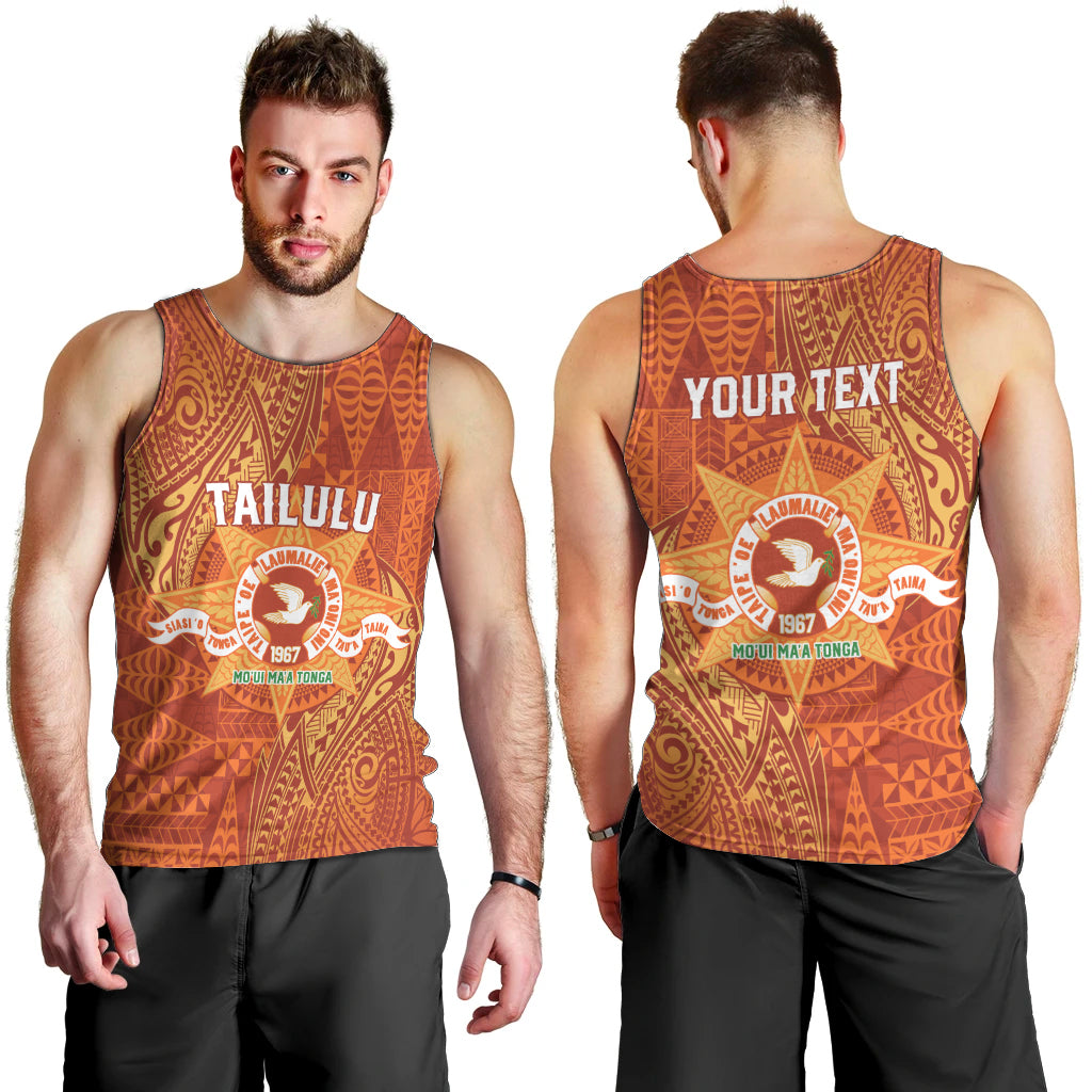 Personalised Tonga Tailulu College Men Tank Top Since 1967 Special Kupesi Pattern Version 1
