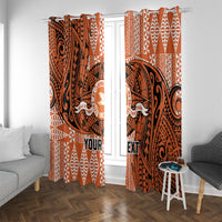 Personalised Tonga Tailulu College Window Curtain Since 1967 Special Kupesi Pattern Version 2