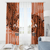 Personalised Tonga Tailulu College Window Curtain Since 1967 Special Kupesi Pattern Version 2