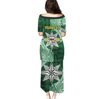 Personalised Tonga Takuilau College Family Matching Puletasi and Hawaiian Shirt Since 1975 Special Kupesi Pattern