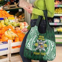 Personalised Tonga Takuilau College Grocery Bag Since 1975 Special Kupesi Pattern