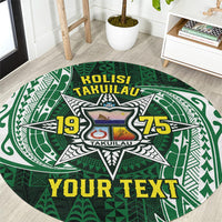 Personalised Tonga Takuilau College Round Carpet Since 1975 Special Kupesi Pattern