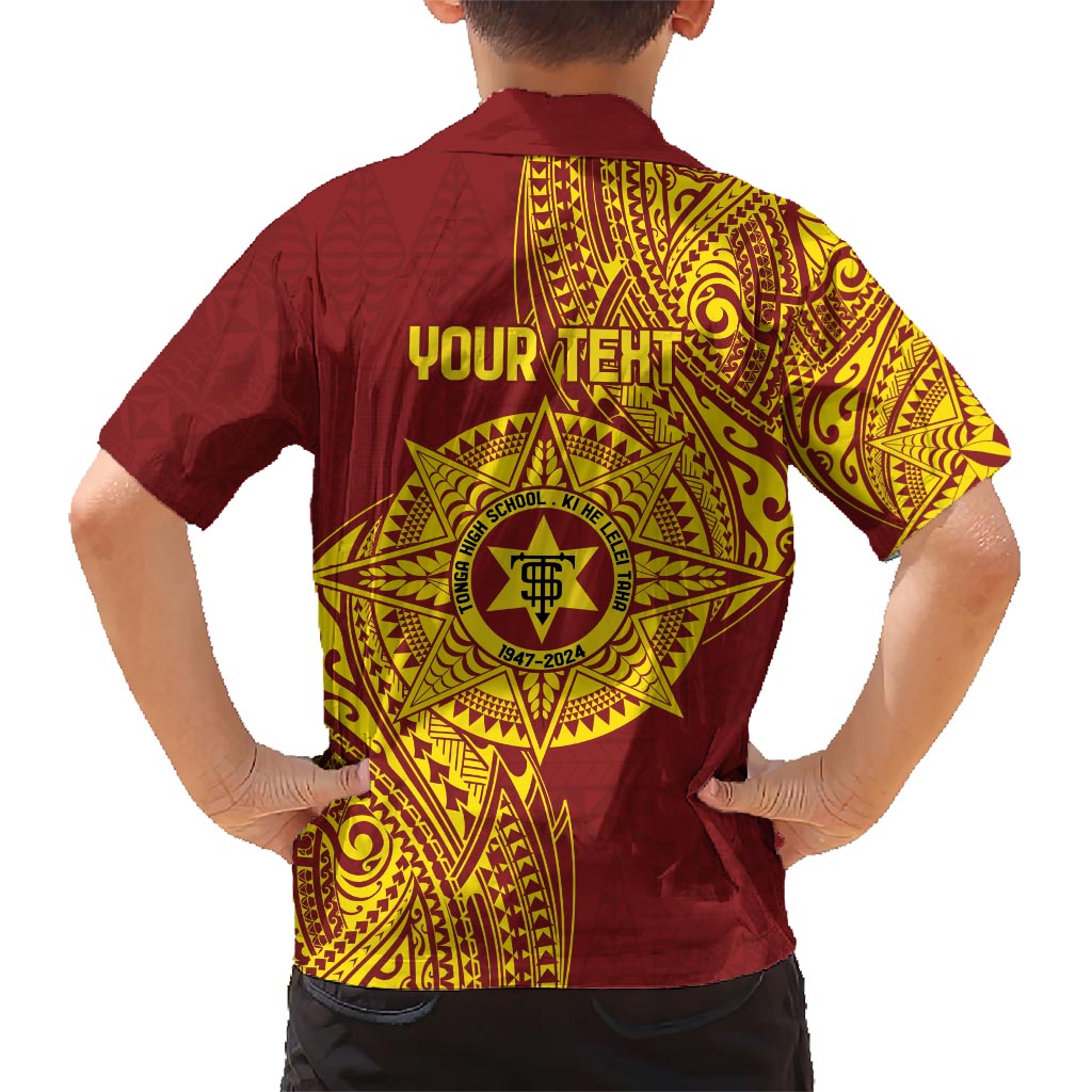 Personalised Tonga High School 77th Anniversary Hawaiian Shirt Special Kupesi Pattern