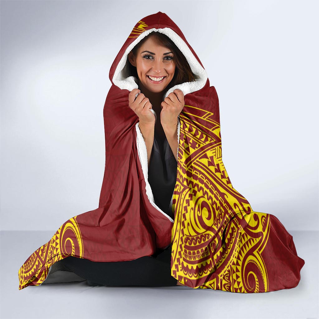 Personalised Tonga High School 77th Anniversary Hooded Blanket Special Kupesi Pattern