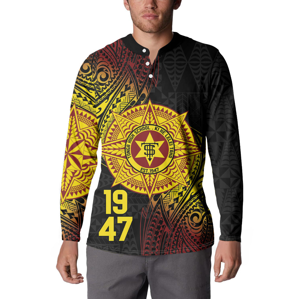 Personalised Tonga High School Button Sweatshirt Since 1947 Special Kupesi Pattern